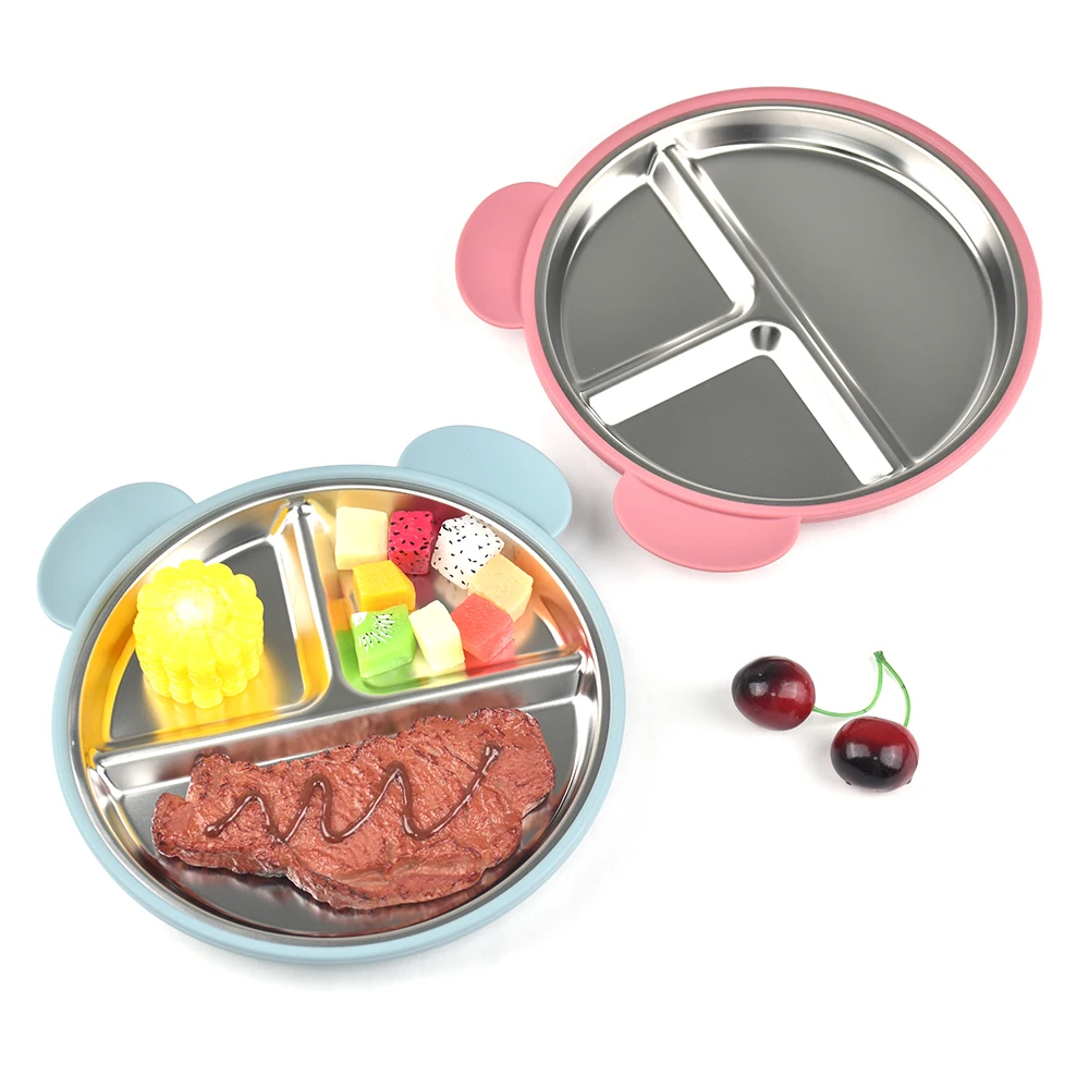 Baby Suction Plate with Strong Suction Base, Bear Shape Stainless Steel & Silicone Toddler Tray, Heat-Resistant Baby Tableware
Baby Suction Plate with Strong Suction Base, Bear Shape Stainless Steel & Silicone Toddler Tray, Heat-Resistant Baby Tableware