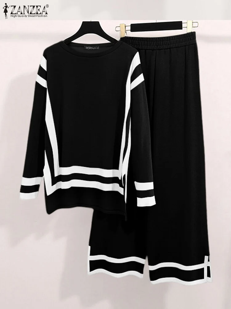 ZANZEA Holiday Knitted Matching Suit Women 2 Piece Pant Set Casual Loose Long Trouser Outfit 2025 Fashion Stripe Print Tracksuit
ZANZEA Holiday Knitted Matching Suit Women 2 Piece Pant Set Casual Loose Long Trouser Outfit 2025 Fashion Stripe Print Tracksuit
