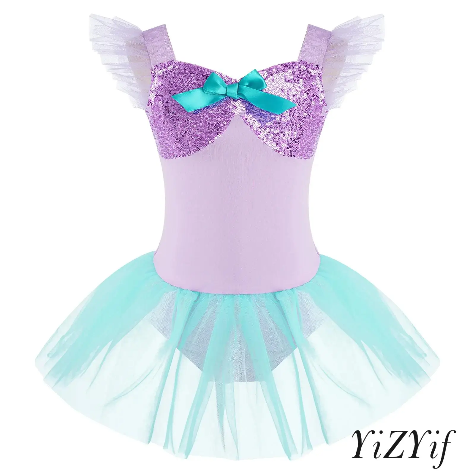 Kids Girls Ballet Dance Practice Performance Costume Ruffled Sleeves Bow Sequin Tulle Tutu Dress Gymnastics Yoga Dance Clothing
Kids Girls Ballet Dance Practice Performance Costume Ruffled Sleeves Bow Sequin Tulle Tutu Dress Gymnastics Yoga Dance Clothing