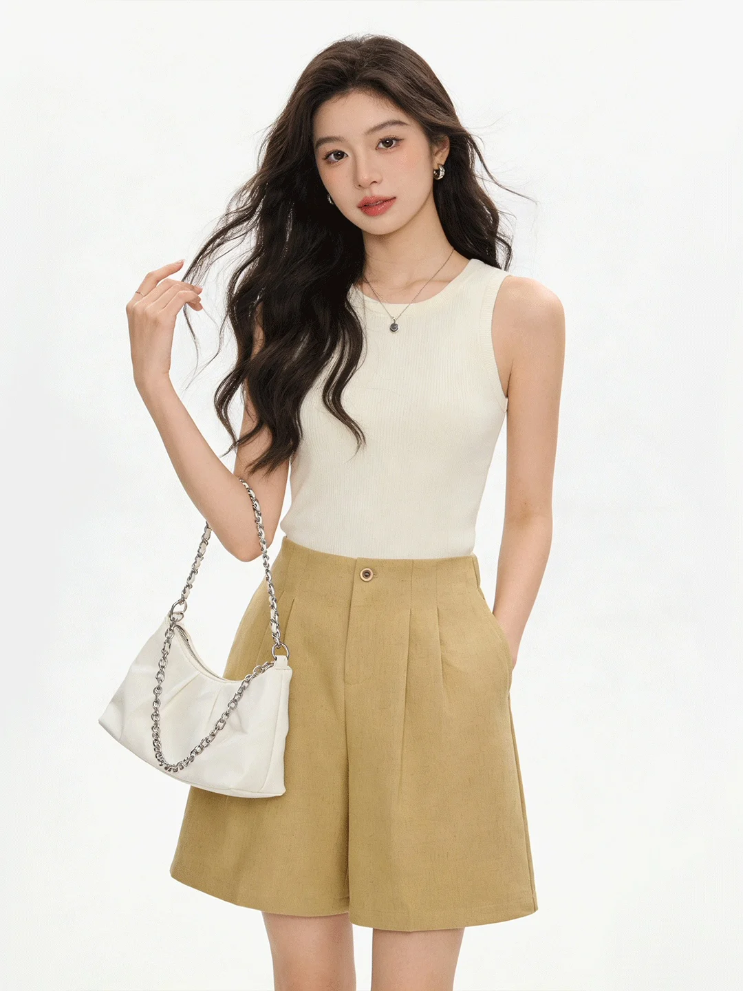 Chic Anti-Aging Commuter Sle High Waist Slimming Wide Leg Korean Casual Simple Elastic Waist Tee-quarter Length Pants Spr...
Chic Anti-Aging Commuter Sle High Waist Slimming Wide Leg Korean Casual Simple Elastic Waist Tee-quarter Length Pants Spr...