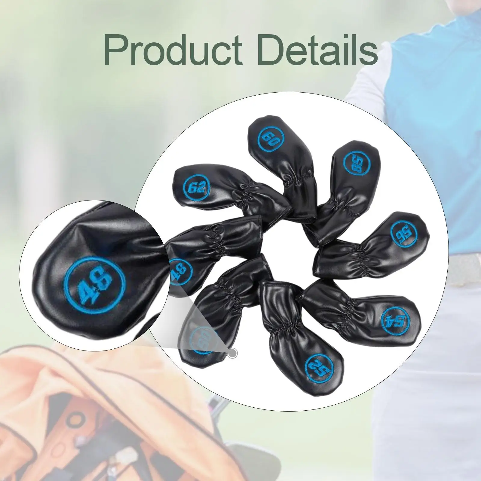 Golf Club Iron Covers PU Leather Waterproof Headcover Sleeve Guard for Golf Gifts and Outdoor Equipment
Golf Club Iron Covers PU Leather Waterproof Headcover Sleeve Guard for Golf Gifts and Outdoor Equipment