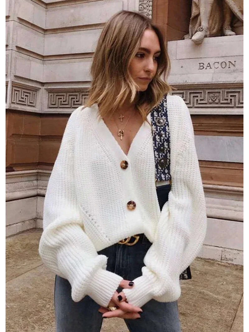 Grey Cardigan Sweater Women Cozy Soft Knit Button Up V-Neck Jumper Basic Knitwear Autumn Winter Outfit
Grey Cardigan Sweater Women Cozy Soft Knit Button Up V-Neck Jumper Basic Knitwear Autumn Winter Outfit
