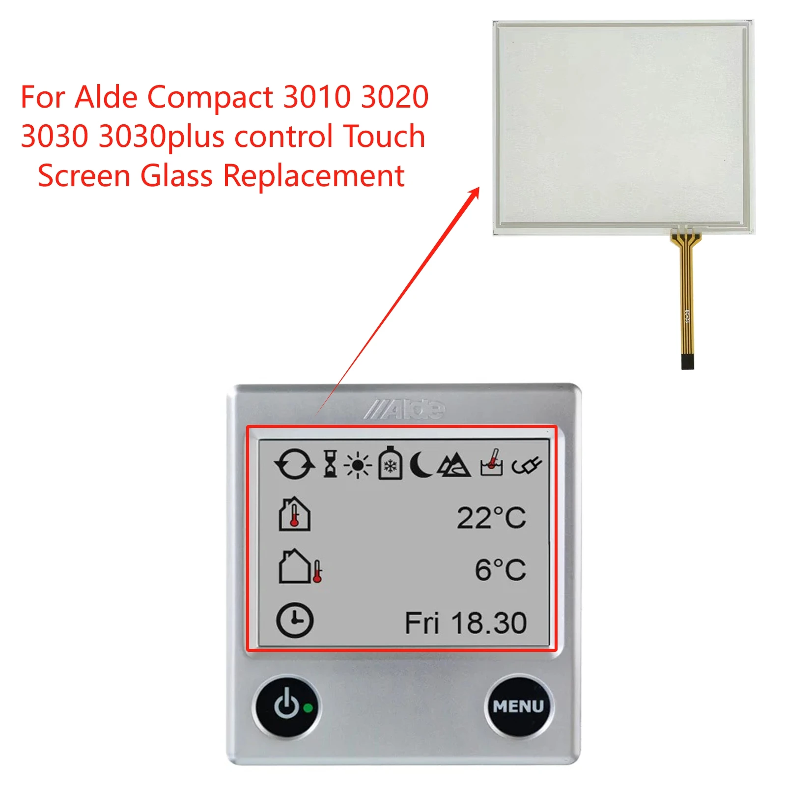 Новое сенсорное стекло для панели управления Alde Compact 3010 3020 3030 3030plus, замена.
Новое сенсорное стекло для панели управления Alde Compact 3010 3020 3030 3030plus, замена.