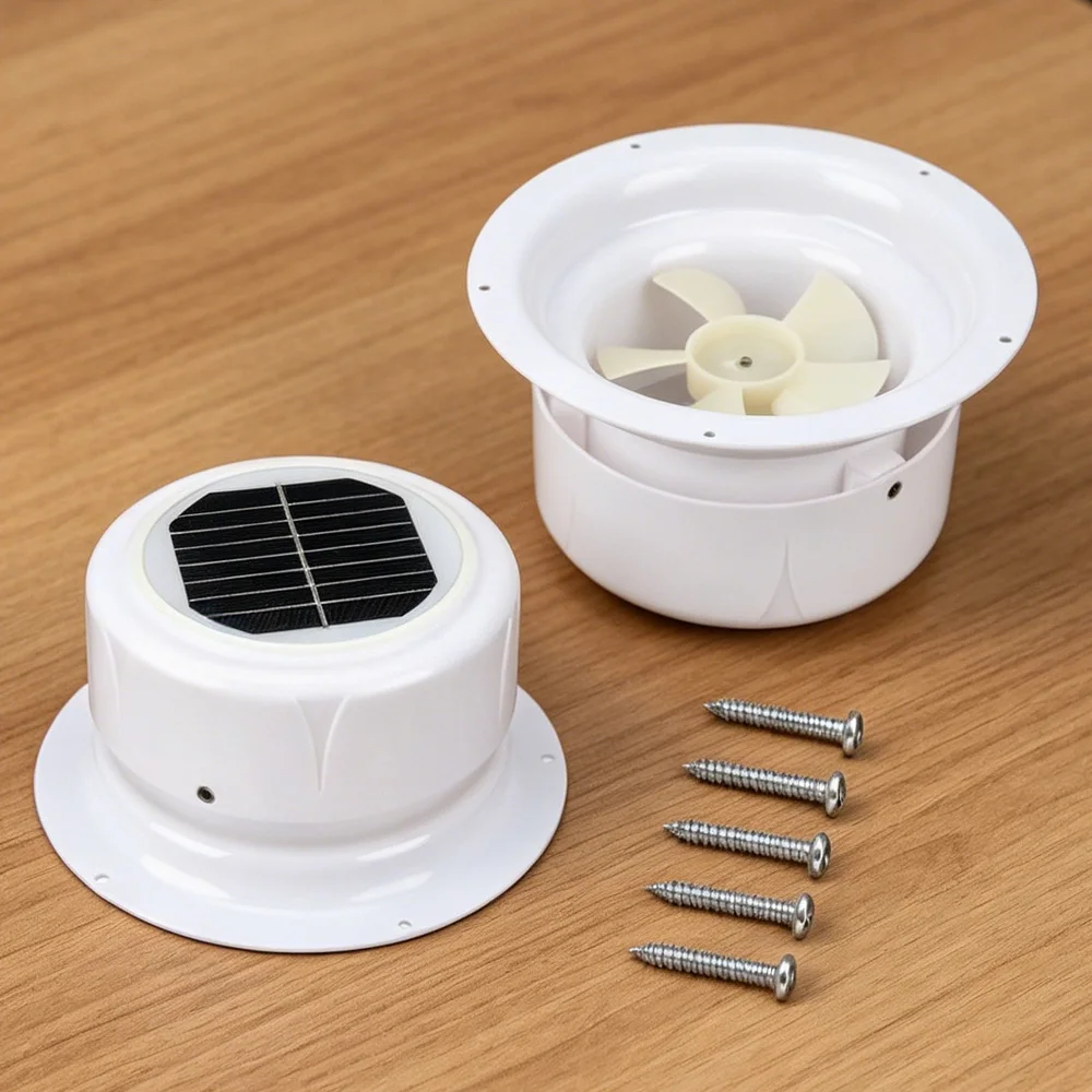 For RVs, campers, trailers, motorhomes, mobile homes RV Solar Ventilation Fan White or Black 17.8 cm / 7 in
For RVs, campers, trailers, motorhomes, mobile homes RV Solar Ventilation Fan White or Black 17.8 cm / 7 in