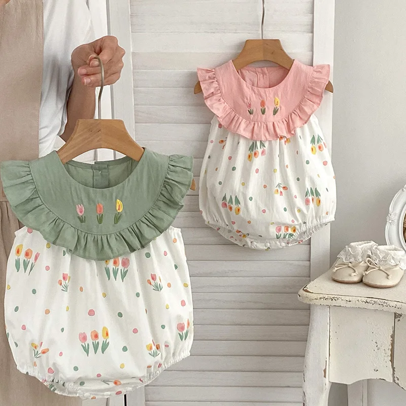 2024 New Summer Toddler Baby Girl Bodysuits Sleeveless Cotton Floral Printing Infant Baby Girls Jumpsuit 0-24M Children Clothing
2024 New Summer Toddler Baby Girl Bodysuits Sleeveless Cotton Floral Printing Infant Baby Girls Jumpsuit 0-24M Children Clothing