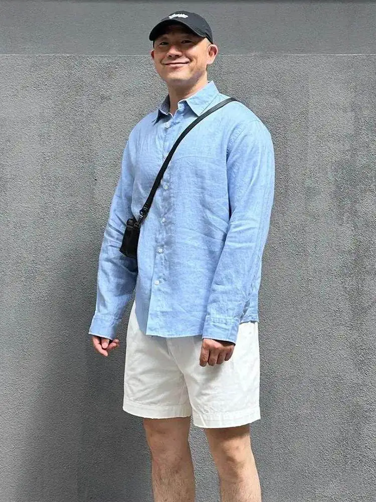 Light Blue Linen Silk Men's Shirt Thin Long Sleeve Summer Sun Protection High End New Feeling Standard Fit Citywalk Pol...
Light Blue Linen Silk Men's Shirt Thin Long Sleeve Summer Sun Protection High End New Feeling Standard Fit Citywalk Pol...