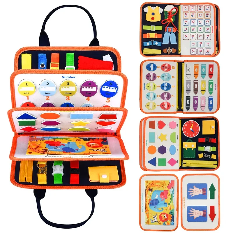 Montessori Busy Board Toys for Ages 3-6 - Sensory Educational for Early Learning & Fine Motor Skills Development
Montessori Busy Board Toys for Ages 3-6 - Sensory Educational for Early Learning & Fine Motor Skills Development