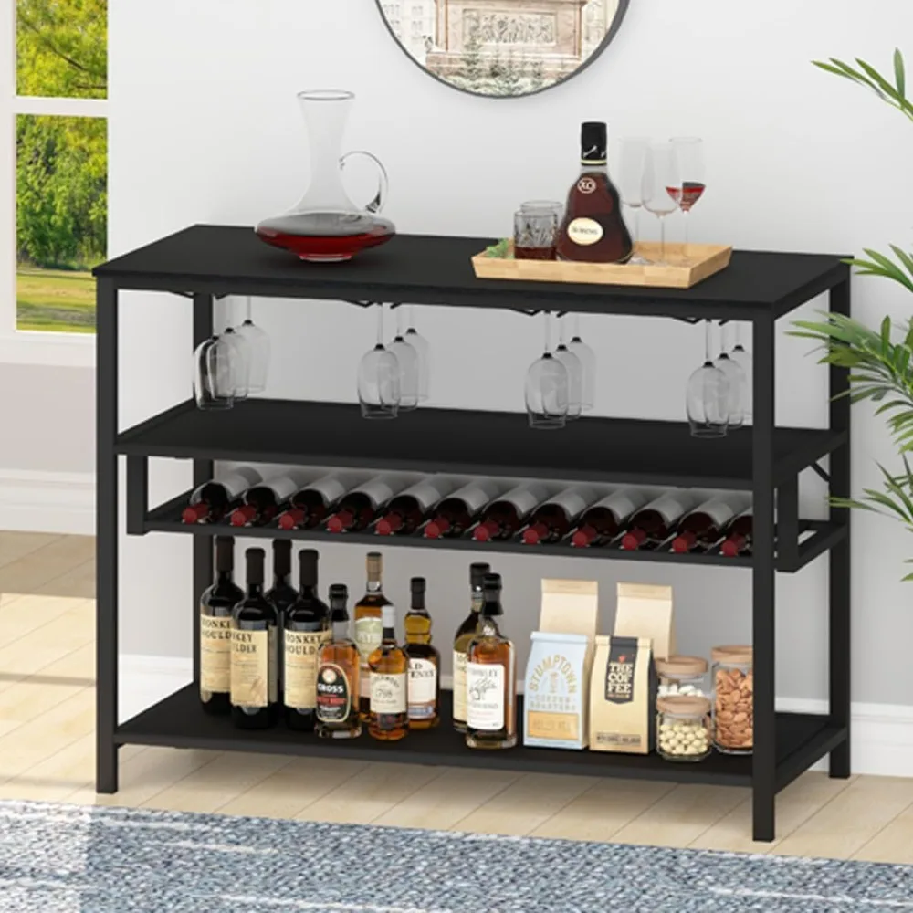 Wine Rack Table, Modern Wine Rack Free Standing Floor, Metal Wood Wine Bar Cabinet with Shelf, Industrial Sideboard
Wine Rack Table, Modern Wine Rack Free Standing Floor, Metal Wood Wine Bar Cabinet with Shelf, Industrial Sideboard