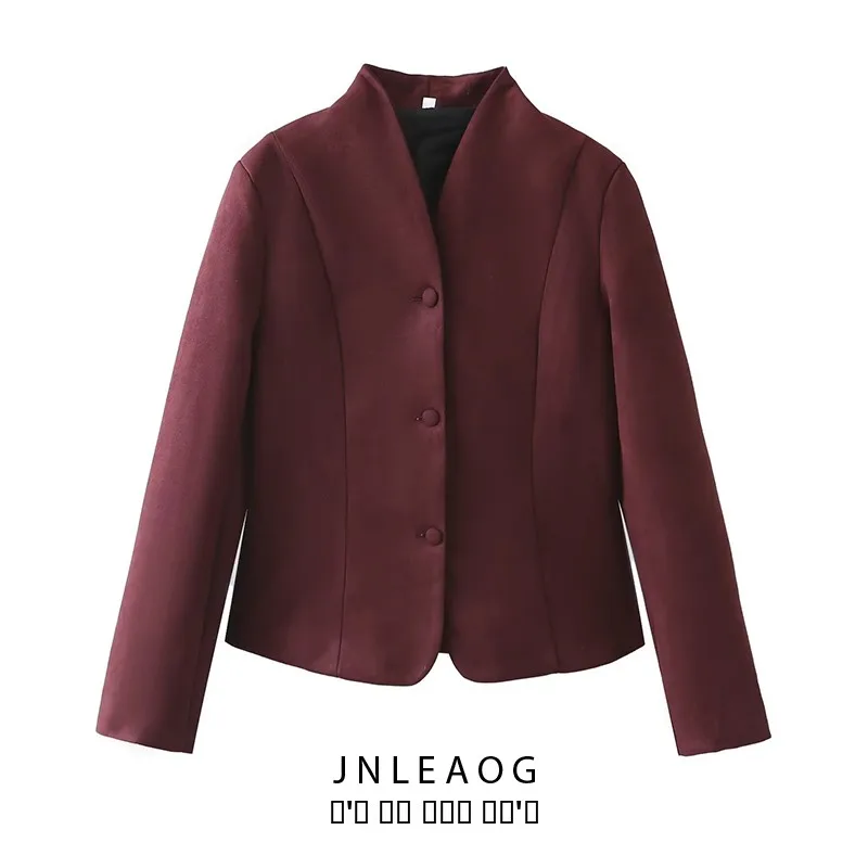 JNLEAOG Women's Faionable Pure Color Slim Fit Stand Collar Jaet Autumn New Sle Versatile Outerwear Polyester Fabric
JNLEAOG Women's Faionable Pure Color Slim Fit Stand Collar Jaet Autumn New Sle Versatile Outerwear Polyester Fabric