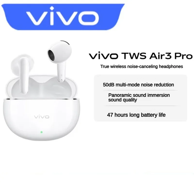 Беспроводные наушники vivo TWS Air3 Pro с шумоподавлением, многорежимное шумоподавление до 50 дБ, 47 часов автономной работы, панорамный звук
Беспроводные наушники vivo TWS Air3 Pro с шумоподавлением, многорежимное шумоподавление до 50 дБ, 47 часов автономной работы, панорамный звук