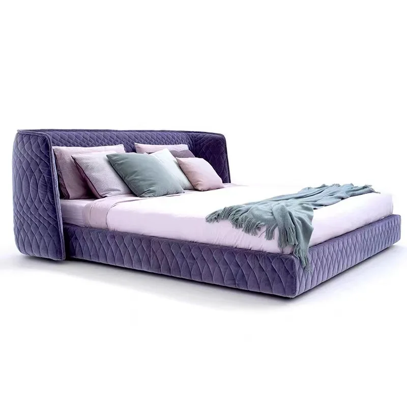 High-end Italian fabric soft bag bed creative light luxury modern simple master bedroom villa 1.8 meters double bed
High-end Italian fabric soft bag bed creative light luxury modern simple master bedroom villa 1.8 meters double bed