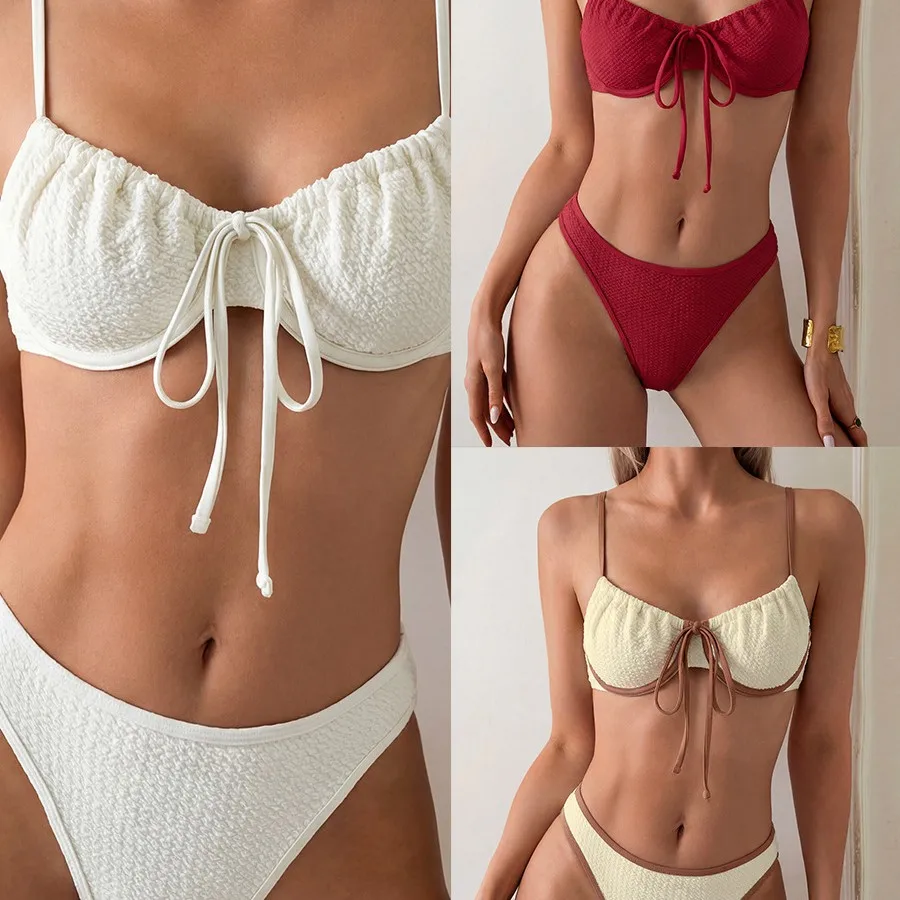 2026 New Women European American Sexy Split Bikini Swimwear Summer Beach Bathing Suit In Stock Wholesale For Vacation Pool Party
2026 New Women European American Sexy Split Bikini Swimwear Summer Beach Bathing Suit In Stock Wholesale For Vacation Pool Party