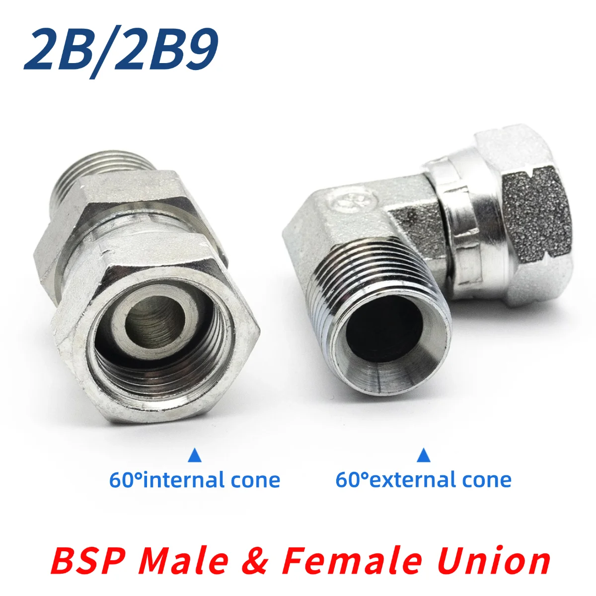 2B/2B9 1/8" 1/4" 3/8" 1/2" BSP Thread 60 degree Cone Straight Elbow Hydraulic oil Pipe Joint Transition Hydraulic Fittings
2B/2B9 1/8" 1/4" 3/8" 1/2" BSP Thread 60 degree Cone Straight Elbow Hydraulic oil Pipe Joint Transition Hydraulic Fittings