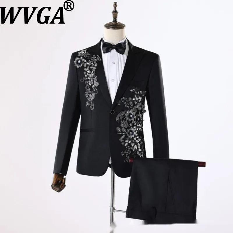 WVGA Spring Autumn New Men Tide Sequin Trendy Patchwork Turn-Down Collar Blazer Niche Chic Casual Straight Suit Pants Set W19322
WVGA Spring Autumn New Men Tide Sequin Trendy Patchwork Turn-Down Collar Blazer Niche Chic Casual Straight Suit Pants Set W19322