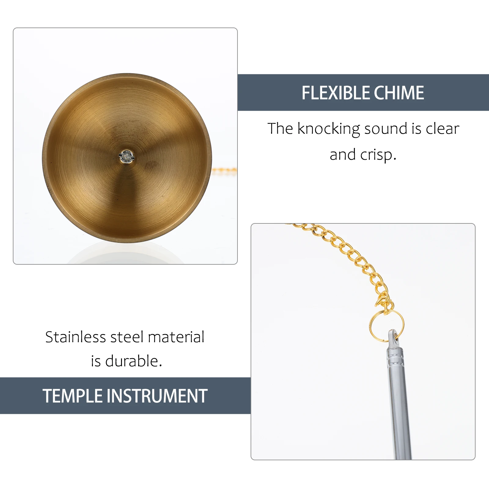 Flexible Chime Ritual Utensil Supply Temple Instrument Buddha Bell Clear Sound Stainless Steel Accessories Perfect For
Flexible Chime Ritual Utensil Supply Temple Instrument Buddha Bell Clear Sound Stainless Steel Accessories Perfect For