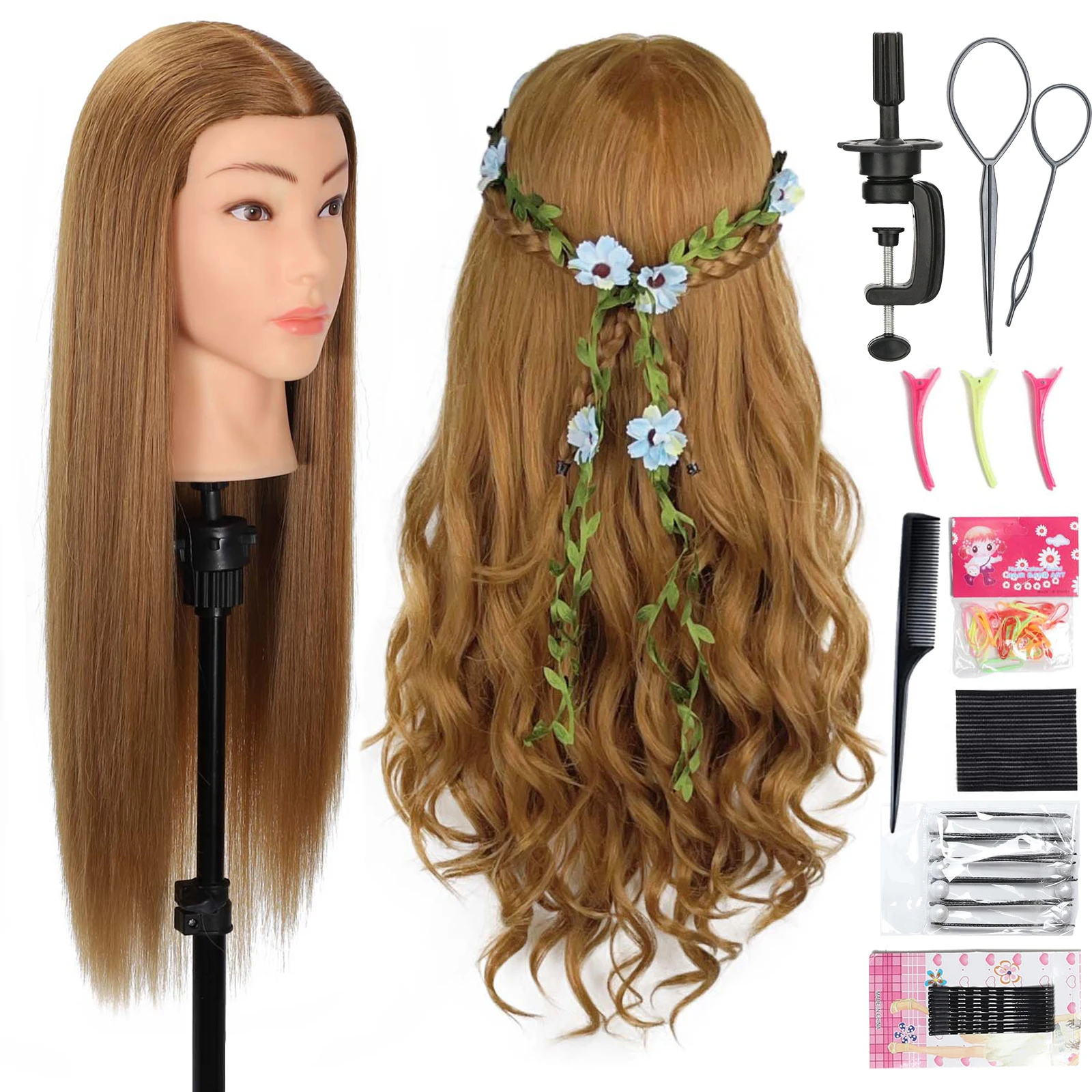 Mannequin Head Human Hair, 80% Real Hair Mannequin Head Cosmetology Manikin Practice Doll Head for Braiding Hairstyling
Mannequin Head Human Hair, 80% Real Hair Mannequin Head Cosmetology Manikin Practice Doll Head for Braiding Hairstyling