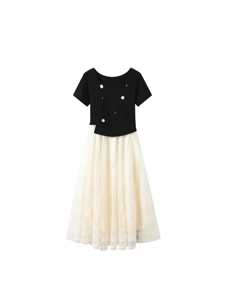 Summer New Style Cara CLUB plus Size Short Sleeve Dress Square Collar Fake Two-Piece A-Line Skirt for plus Size Women City Co...
Summer New Style Cara CLUB plus Size Short Sleeve Dress Square Collar Fake Two-Piece A-Line Skirt for plus Size Women City Co...