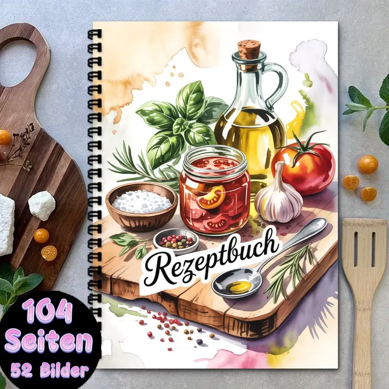 A5 Deutsches Rezeptbuch, Spiral Binding Notebook, Recipe Collection Book for Both Men and Women, Holds Up to 100 Recipes
A5 Deutsches Rezeptbuch, Spiral Binding Notebook, Recipe Collection Book for Both Men and Women, Holds Up to 100 Recipes