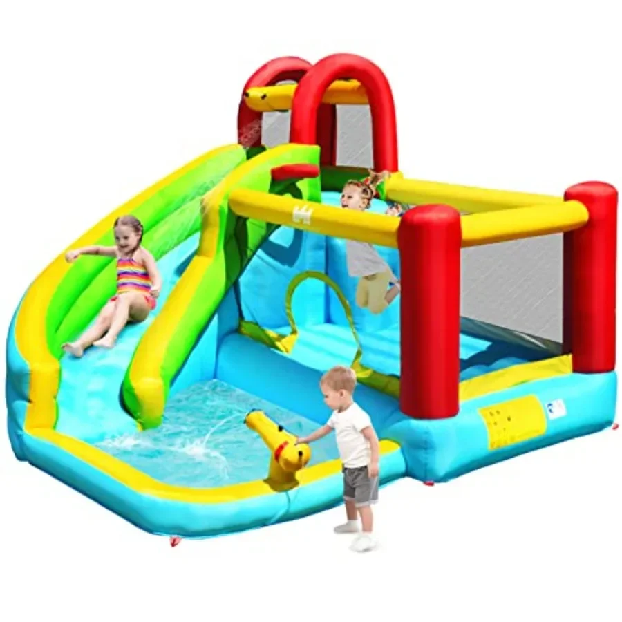 Inflatable Water Slide Bounce House, 6 in 1 Water Bouncy Castle w/Splash Pool, Climbing Wall, Water Slides Inflatables for,Blow
Inflatable Water Slide Bounce House, 6 in 1 Water Bouncy Castle w/Splash Pool, Climbing Wall, Water Slides Inflatables for,Blow