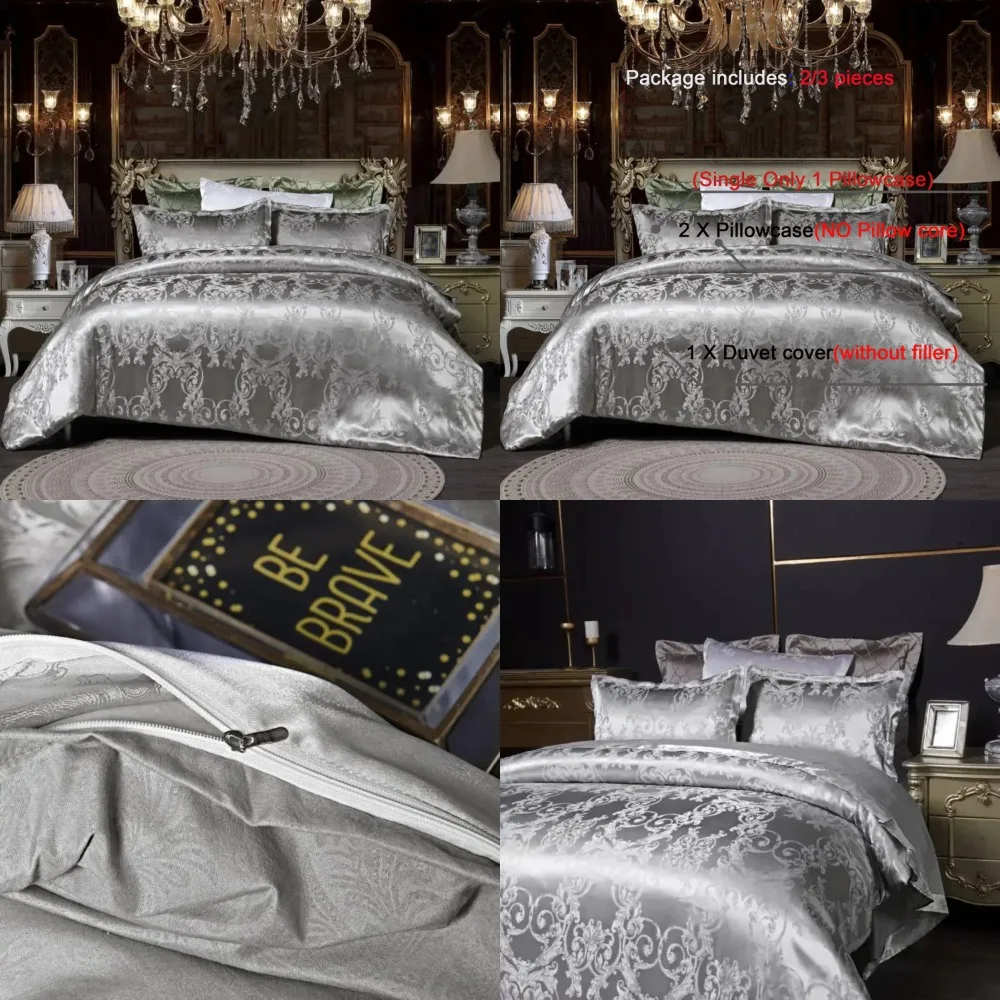 Роскошный жаккардовый телефон с золотистым серым цветочным узором, высокое качество, 2 наволочки и пододеяльник (2/3 шт.) 
Роскошный жаккардовый телефон с золотистым серым цветочным узором, высокое качество, 2 наволочки и пододеяльник (2/3 шт.)