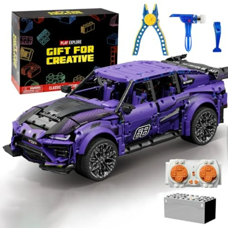 Радиоуправляемая модель автомобиля-конструктора, совместимая с Technic, 1:8, 21 дюйм, большая динамическая модель внедорожника с моторами, перезаряжаемая
Радиоуправляемая модель автомобиля-конструктора, совместимая с Technic, 1:8, 21 дюйм, большая динамическая модель внедорожника с моторами, перезаряжаемая