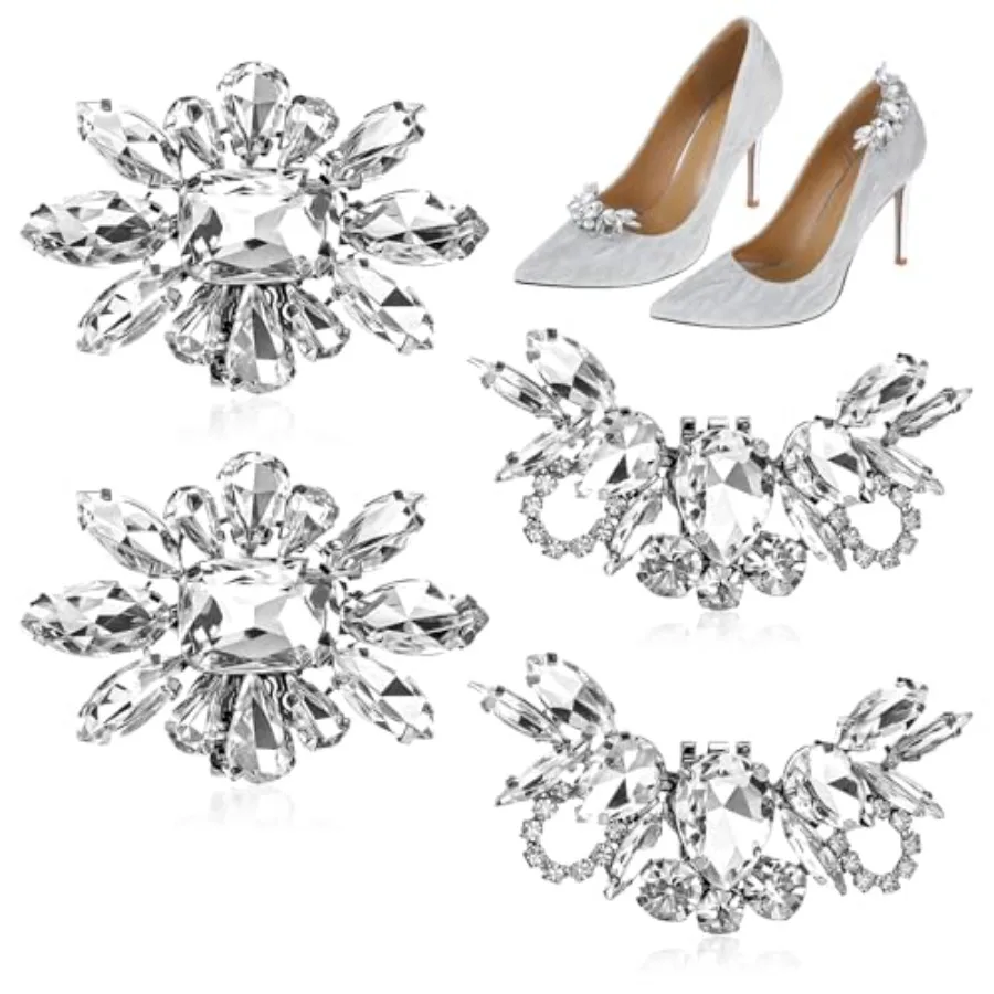 4 шт., зажимы для свадебной обуви со стразами, элегантные подвески для обуви со стразами, съемные модные женские зажимы для обуви с кристаллами, сверкающие рейнские
4 шт., зажимы для свадебной обуви со стразами, элегантные подвески для обуви со стразами, съемные модные женские зажимы для обуви с кристаллами, сверкающие рейнские
