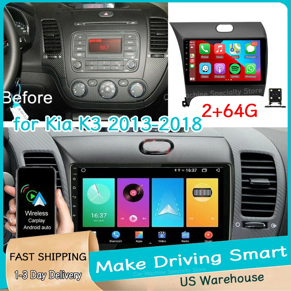 9in with Android15 Carplay Auto For KIA K3 2013 2014 2015 2016 2017 2018 video Player Multimedia Car Radio WIFI DSP
9in with Android15 Carplay Auto For KIA K3 2013 2014 2015 2016 2017 2018 video Player Multimedia Car Radio WIFI DSP