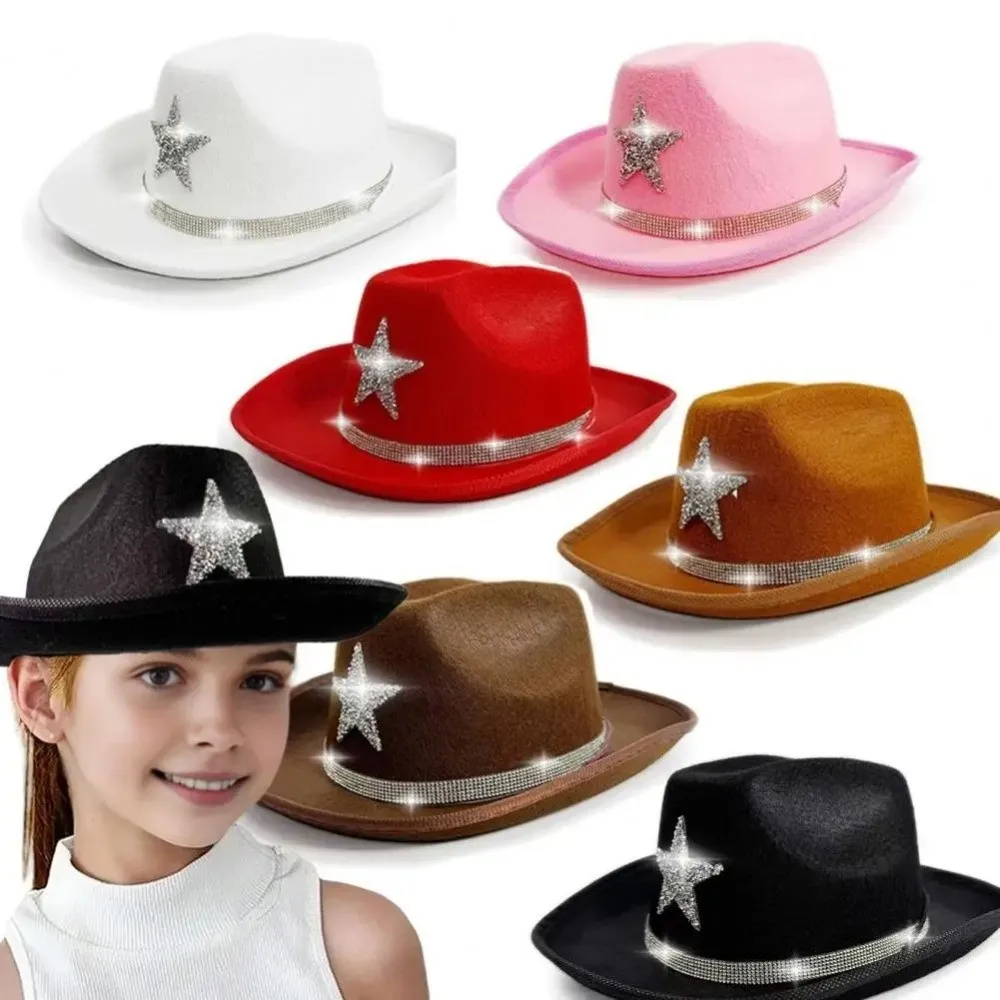 Cool Sparkling Western Cowboy Hat Star Visor Summer Sun Hat Fisherman Cap Rhinestone Bucket Hat Girl
Cool Sparkling Western Cowboy Hat Star Visor Summer Sun Hat Fisherman Cap Rhinestone Bucket Hat Girl