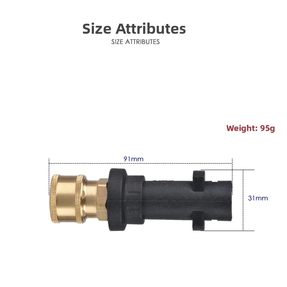 For Karcher Adapter 1 4 Quick Connect Nozzle for Pressure Washer High Strength Plastic Material Includes Five Nozzles
For Karcher Adapter 1 4 Quick Connect Nozzle for Pressure Washer High Strength Plastic Material Includes Five Nozzles