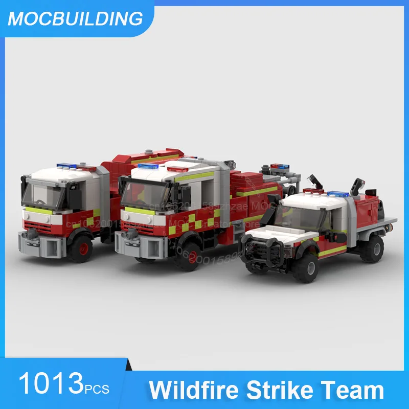 MOC Building Blocks Wildfire Strike Team Model City Fire Truck DIY Assemble Bricks Educational Transportation Toys Gifts 1013PCS
MOC Building Blocks Wildfire Strike Team Model City Fire Truck DIY Assemble Bricks Educational Transportation Toys Gifts 1013PCS