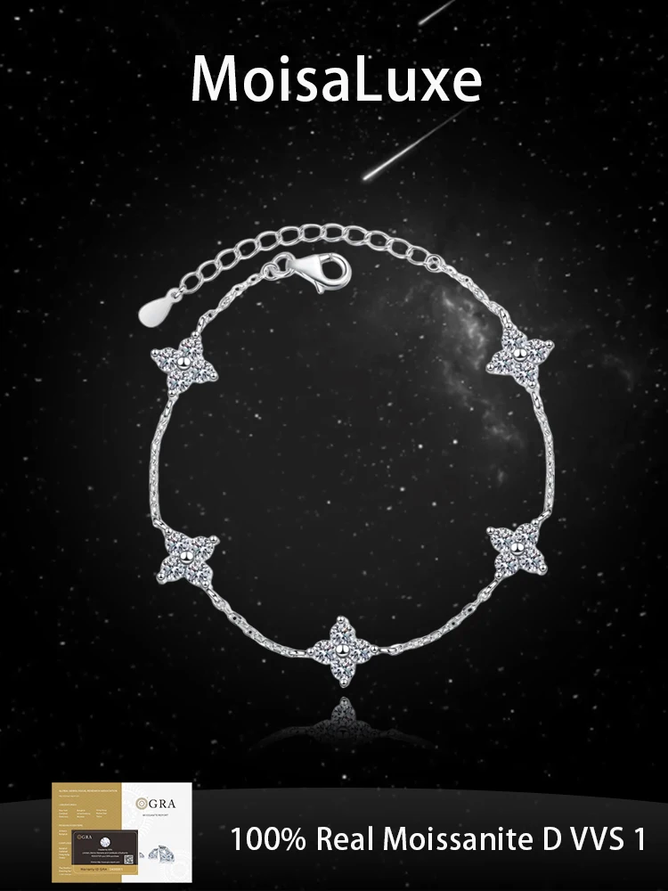 Официальный магазин MoisaLuxe GRA Moissanite Plata из стерлингового серебра 925 пробы с шестиугольной звездой, ювелирные изделия, браслеты для женщин
Официальный магазин MoisaLuxe GRA Moissanite Plata из стерлингового серебра 925 пробы с шестиугольной звездой, ювелирные изделия, браслеты для женщин