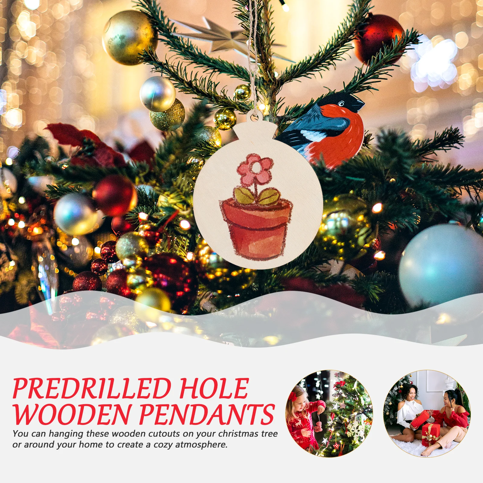 50pcs Wooden Christmas Ornaments Pre-Drilled Blank Wood Cutouts Unfinished Diy Crafts Natural Rustic Holiday Decor Hanging For 
50pcs Wooden Christmas Ornaments Pre-Drilled Blank Wood Cutouts Unfinished Diy Crafts Natural Rustic Holiday Decor Hanging For