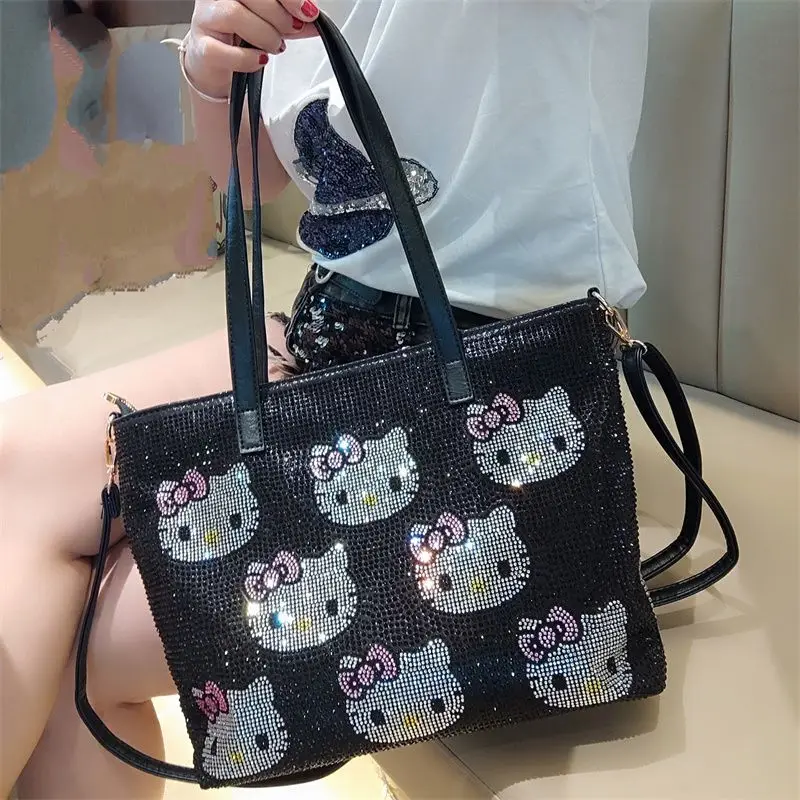 Sanrio HelloKitty Diamond Inlaid Handbag FashionableCrossable Dual Use Oxford Bag with Diamond Large Capacity of Makeup Bag Gift
Sanrio HelloKitty Diamond Inlaid Handbag FashionableCrossable Dual Use Oxford Bag with Diamond Large Capacity of Makeup Bag Gift