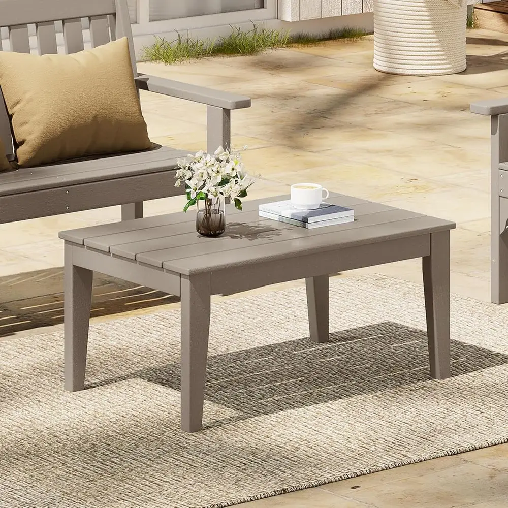 Weather-Resistant HDPE Outdoor Coffee Table, Patio Porch Accent, Ideal for Balcony, Poolside, Seaside, Backyard, Weathered Wood
Weather-Resistant HDPE Outdoor Coffee Table, Patio Porch Accent, Ideal for Balcony, Poolside, Seaside, Backyard, Weathered Wood
