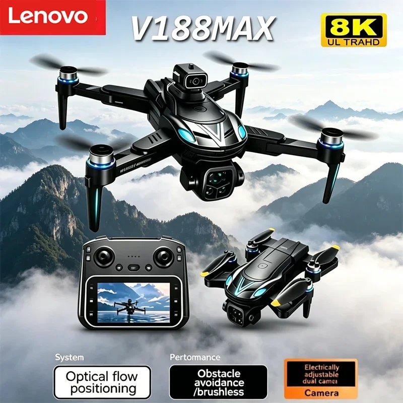 Lenovo V188 MAX 4K 8K HD Dual Camera GPS Drone FPV Brushless Obstacle Avoidance Foldable With Screen Remote
Lenovo V188 MAX 4K 8K HD Dual Camera GPS Drone FPV Brushless Obstacle Avoidance Foldable With Screen Remote