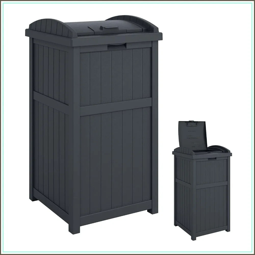 30 Gallon Outdoor Trash Can with Lid, Resin Hideaway for Patio, Garden, Deck - Concealed Waste Storage, Use 30-33 Gal Liners
30 Gallon Outdoor Trash Can with Lid, Resin Hideaway for Patio, Garden, Deck - Concealed Waste Storage, Use 30-33 Gal Liners