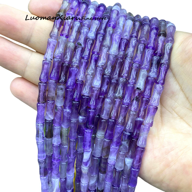 Natural Stone Bamboo Joint 5x12mm AA Amethyst Loose Spacer Beads for Jewelry Making Diy Earrings Bracelet Charms Accessories
Natural Stone Bamboo Joint 5x12mm AA Amethyst Loose Spacer Beads for Jewelry Making Diy Earrings Bracelet Charms Accessories