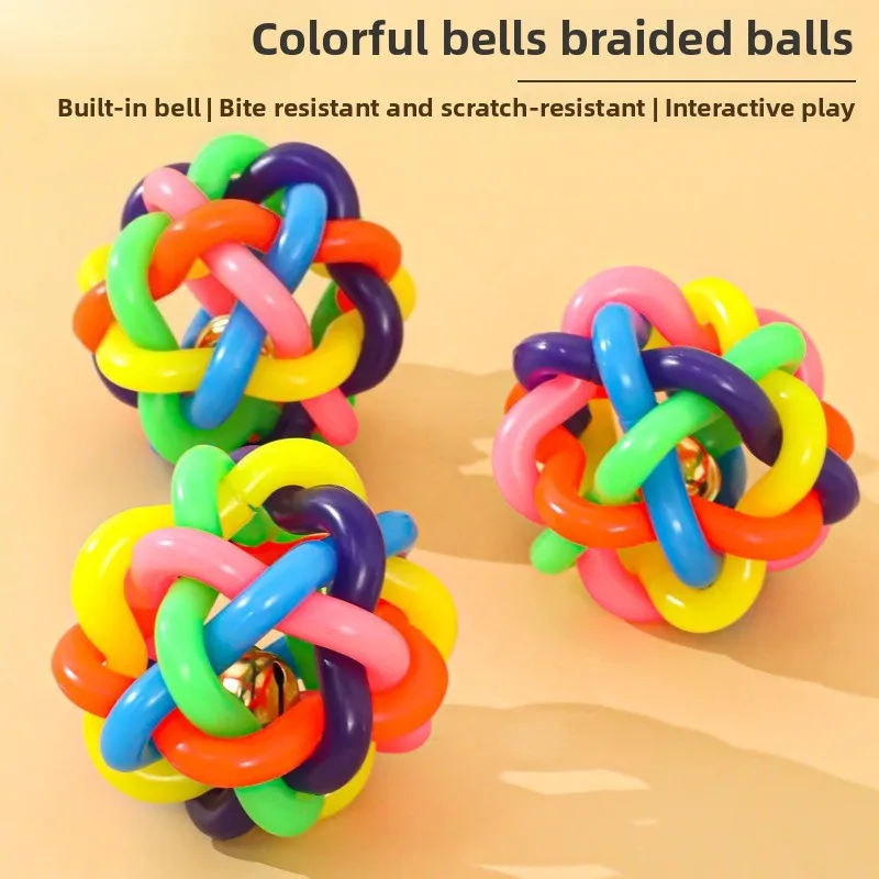 Dog Toys Pet Toys Popular Colorful Bells Dog Interactive Play Toys Ball Supplies Products
Dog Toys Pet Toys Popular Colorful Bells Dog Interactive Play Toys Ball Supplies Products