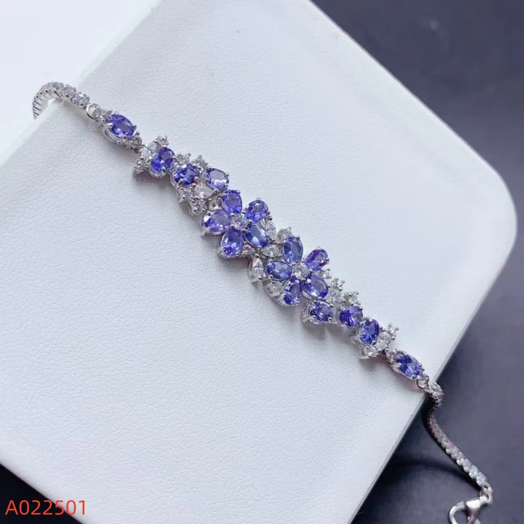 KJJEAXCMY Fine Jewelry Natural Tanzanite Women's Bracelet S925 Silver Electroplating Process Inlaid High Clarity Support Testing
KJJEAXCMY Fine Jewelry Natural Tanzanite Women's Bracelet S925 Silver Electroplating Process Inlaid High Clarity Support Testing