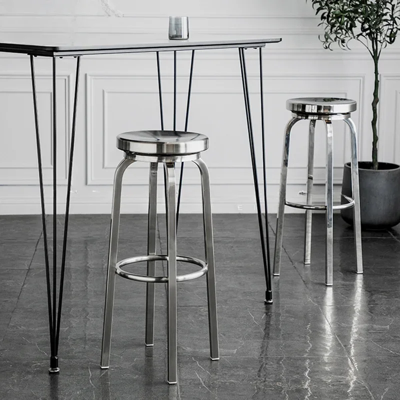 Internet celebrity high bar table and chair combination industrial style stainless steel bar chair
Internet celebrity high bar table and chair combination industrial style stainless steel bar chair