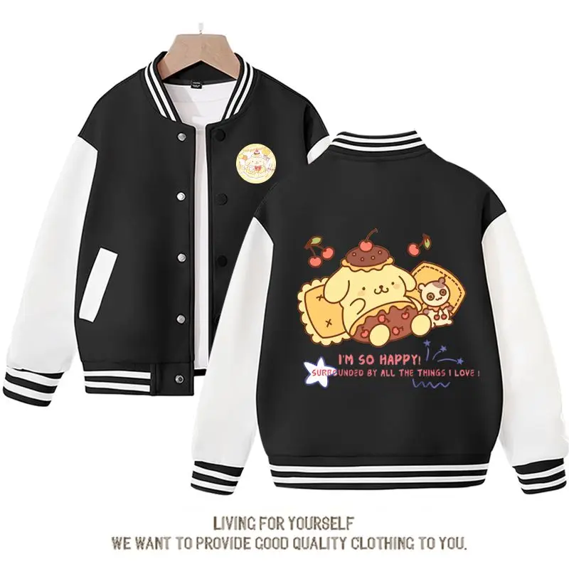 2023 Kawaii Sanrio Pompompurink мультяшное Детское пальто японское аниме весна-осень Новая повседневная спортивная бейсбольная Униформа подарок для девочки
2023 Kawaii Sanrio Pompompurink мультяшное Детское пальто японское аниме весна-осень Новая повседневная спортивная бейсбольная Униформа подарок для девочки