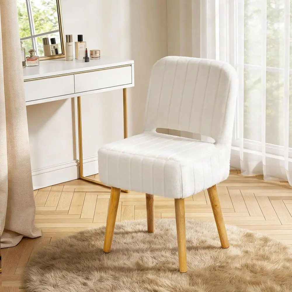 Small Vanity Stool Chair with Storage and olding Back, aux Rabbit ur Sot Ottoman, 4 Wooden Legs with Anti-Slip eet, ern ashion P
Small Vanity Stool Chair with Storage and olding Back, aux Rabbit ur Sot Ottoman, 4 Wooden Legs with Anti-Slip eet, ern ashion P