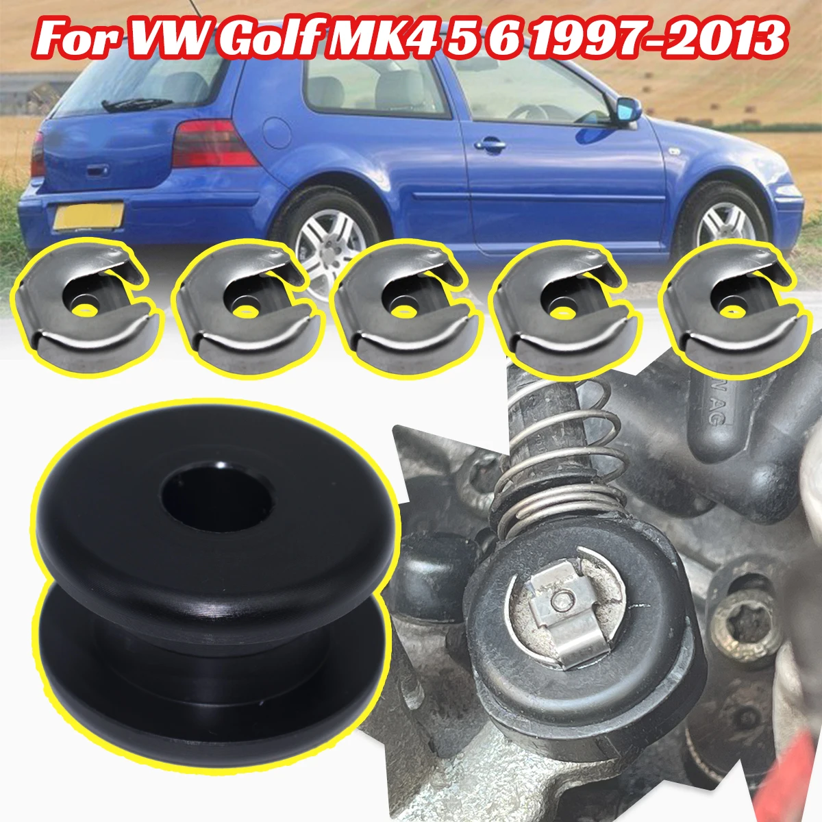For VW Golf MK4 5 6 1997-2013 Upgrade Pivot Bushing Cable End Linkage Gear Selector Washer Retaining Clip Removes Shifter Slop
For VW Golf MK4 5 6 1997-2013 Upgrade Pivot Bushing Cable End Linkage Gear Selector Washer Retaining Clip Removes Shifter Slop