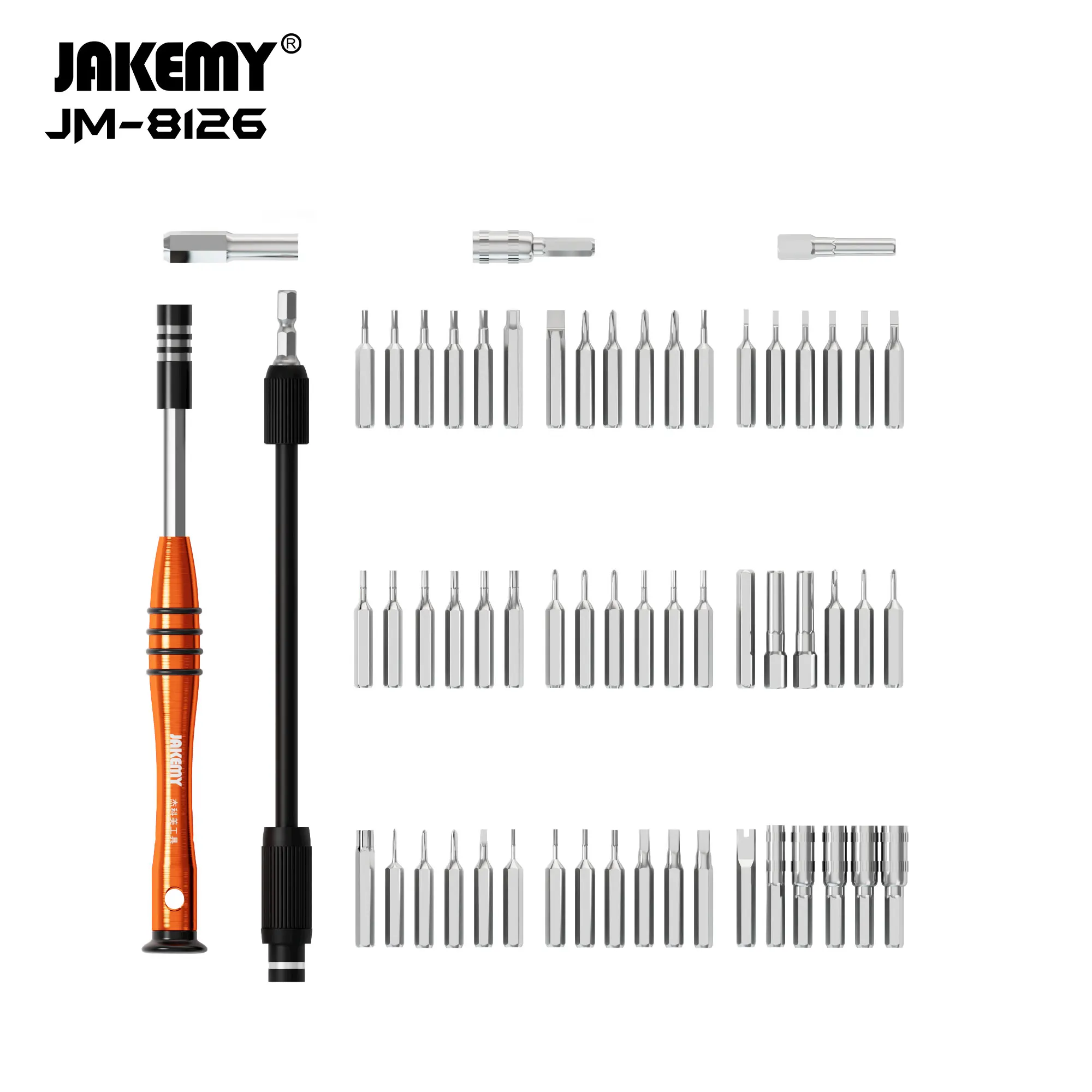 JAKEMY JM 8126 60 in 1 Screwdriver Kit Multi-Functional Magnetic Repair Set for Mobile Phone Repair PC Tablet Electronics Device
JAKEMY JM 8126 60 in 1 Screwdriver Kit Multi-Functional Magnetic Repair Set for Mobile Phone Repair PC Tablet Electronics Device