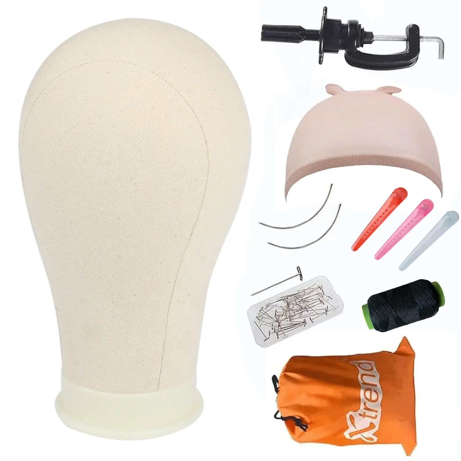 21-24 Inch Canvas Mannequin Head for Wig Making and Display, Lightweight with Stand Set
21-24 Inch Canvas Mannequin Head for Wig Making and Display, Lightweight with Stand Set