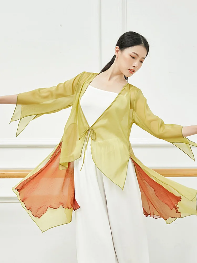 Dance Costume Classical Dance Ethnic Wospring and Summer Ancient Styles Graceful Body Charm Gauze Clothing Chinese Dance Perform
Dance Costume Classical Dance Ethnic Wospring and Summer Ancient Styles Graceful Body Charm Gauze Clothing Chinese Dance Perform