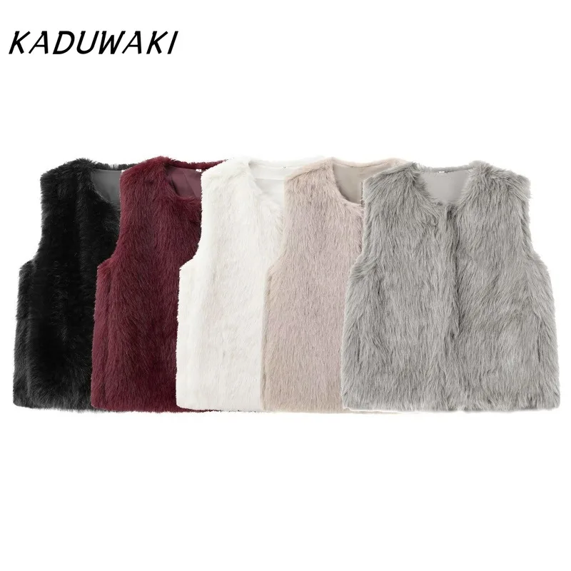KADUWAKI American Retro Fur Waistcoat Sleeveless Autumn Fashion Chic Women's Vest Turn Down Collar High Street Female Tops Y2k
KADUWAKI American Retro Fur Waistcoat Sleeveless Autumn Fashion Chic Women's Vest Turn Down Collar High Street Female Tops Y2k