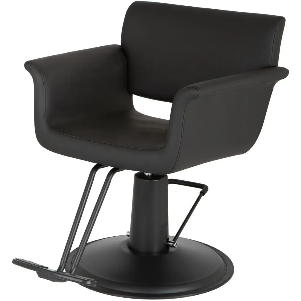 Styling Chair for Professional Salons & Barbershops - Luxurious Black Vinyl, Black Stitching, Elegant Curved Arms,Styling Chair
Styling Chair for Professional Salons & Barbershops - Luxurious Black Vinyl, Black Stitching, Elegant Curved Arms,Styling Chair