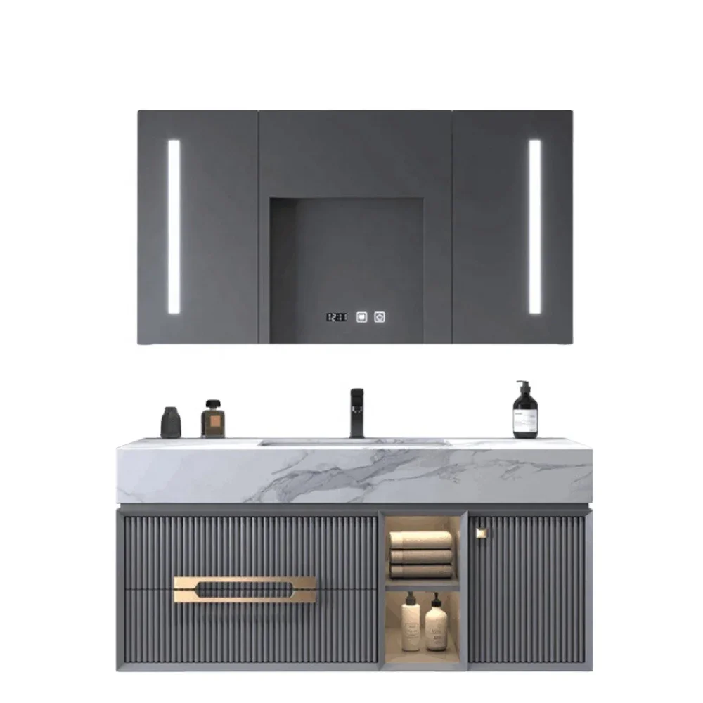 luxury bathroom vanity Multi-size cabinet LED mirror bathroom cabinet set modern
luxury bathroom vanity Multi-size cabinet LED mirror bathroom cabinet set modern