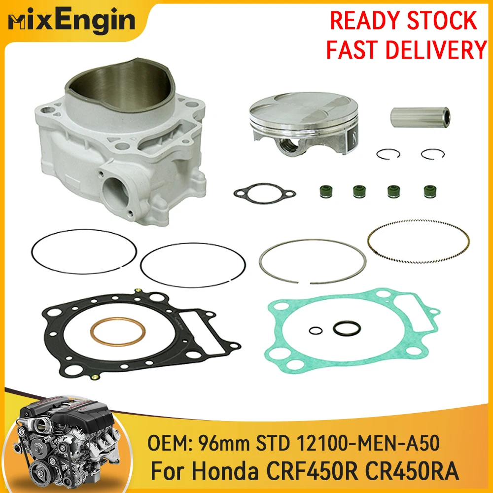 Motorcycle Engine Rebuild Cylinder Piston Gasket Kit STD 96MM For Honda CRF450 CRF450R CR 450 RA 449CC 2002-20016 12100-MEN-A50
Motorcycle Engine Rebuild Cylinder Piston Gasket Kit STD 96MM For Honda CRF450 CRF450R CR 450 RA 449CC 2002-20016 12100-MEN-A50